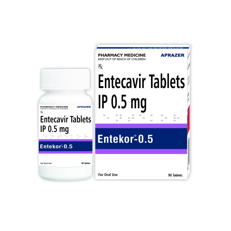 Entekor-0.5 (Entecavir) Pack of 90 Tab